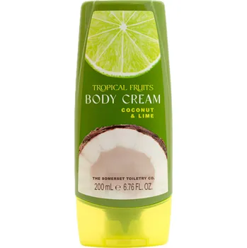 Tělový krém Somerset Toiletry Tropical Fruits – Kokos & Limetka Tělový krém, 200 ml