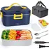 Jídlonosič Elektrický obědový box 3v1 s termo taškou 220 V/12 V/24 V 1,8 l mix barev