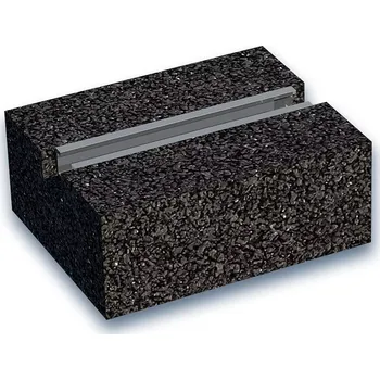 kabelová chránička Gumový střešní podstavec pod kabelový žlab s ALU fólií FLOMA AL profil - 12,5 x 10 x 5 cm