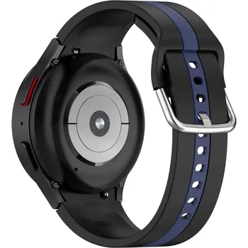 Příslušenství k chytrým hodinkám eses Silikonový řemínek pro Samsung Galaxy Watch 4 a 5 - Černo modrý proužek