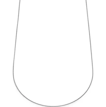 Řetízek Essentials | 1mm kostičkovaný řetízek stříbrné barvy se zaoblenými články - Lucleon