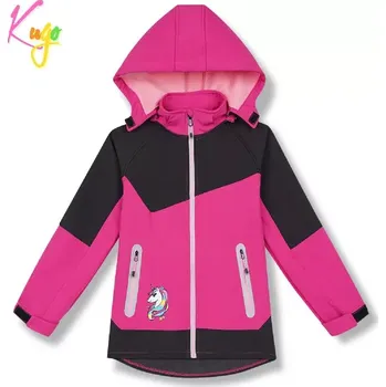 Dívčí bunda Dívčí softshellová bunda zateplená Kugo HK5603 růžová / černá
