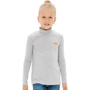 Chlapecká mikina Dívčí rolák - Winkiki WJG 92595, světle šedá Barva: Světlá šedá, Velikost: 152