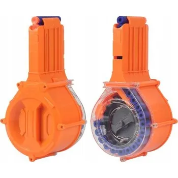 Dětská zbraň Bubnový zásobník NERF oranžový na 25 šipek