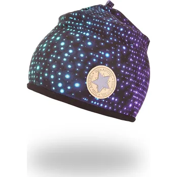 Módní doplněk Little Angel Čepice podšitá Outlast® - puntík neon/černá Velikost čepic: 3 | 42-44 cm