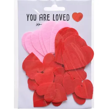 Vánoční dekorace Arpex Dekorativní ozdoba Srdce filc 38 ks 217842