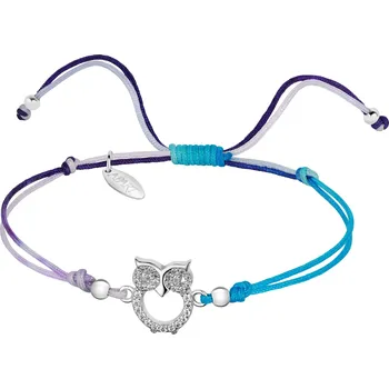 Náramek Náramek s prvky ze stříbra a zirkony s efektem Tie Dye - sova - AP538-9107