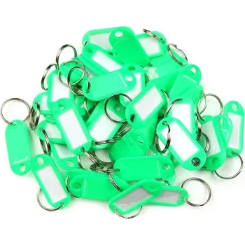 Rozlišovač klíče Plastová visačka jednostranná / sada 50ks zelená / RJ.48.ZEL.50KS