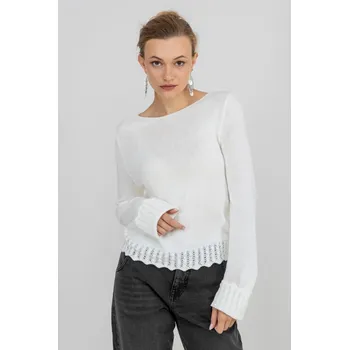 Dámské tričko Jacqueline de Yong JDY dámský svetr Grace smetanový Velikost: M