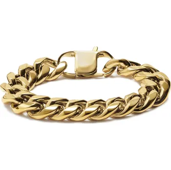 Náramek 16mm ocelový náramek zlaté barvy - Lucleon