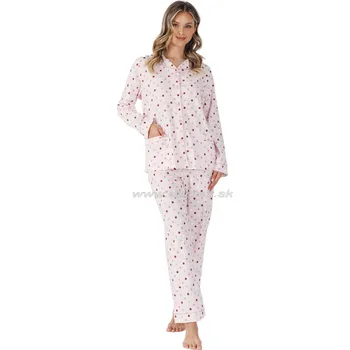 Dámské noční prádlo LEVEZA (M-Max) Dámské pyžamo Ewi1524 Barva: 1-sv.ružová, Velikost: 2XL