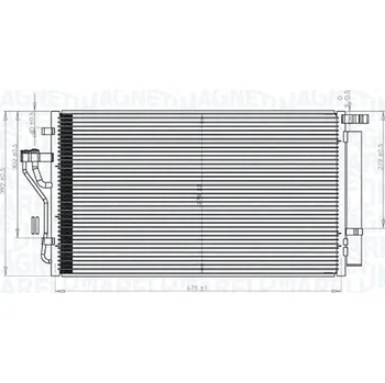 Ventilátor topení a klimatizace Kondenzátor klimatizace MAGNETI MARELLI 350203848000