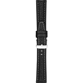 Kožený řemínek na hodinky 18 mm černý