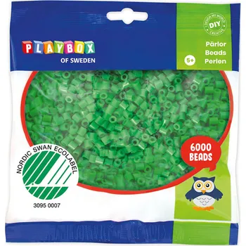 Dětské navlékací korálky Playbox Zažehlovací korálky - 6 000 ks - zelené