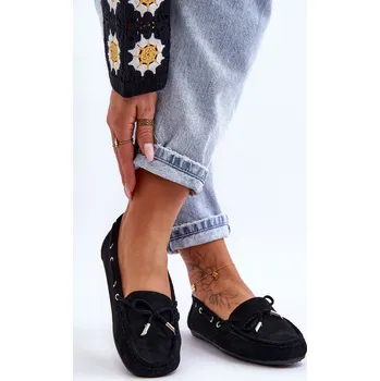 Dámské mokasíny Ženské Semišové Mokasíny Si Passione Barva: Černá, Velikost: 37