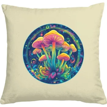 Polštář Polštář bavlněný s potiskem Lysohlávky Houbičky polštář