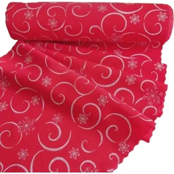 ubrus Olzatex běhoun v metráži Vločky červené