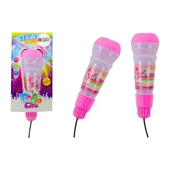 Hudební nástroj pro děti Mikrofon dziecięcy z echem i światłem różowy