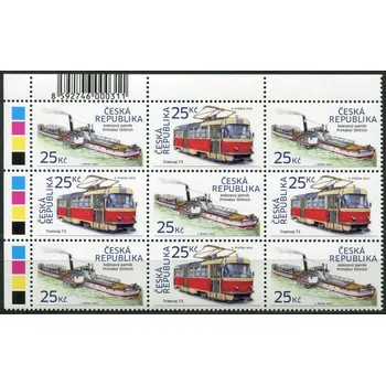Poštovní známka Česká pošta (2015) č. 861-862 **, 9-bl (1) - Česká republika - Tramvaj T3 + kolesový parník