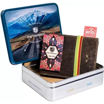 Peněženka Peterson Pánská peněženka v dárkové krabici - PTN 304E RFID