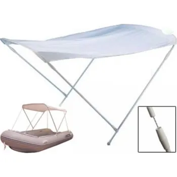 Loď Stříška Bimini 110x180x110 bílá pro nafukovací čluny