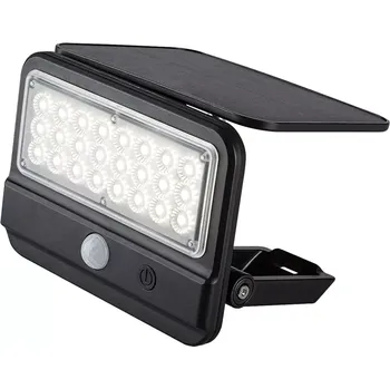 Venkovní osvětlení Rabalux 77040 FLAXTON - LED solární černé nástěnné svítidlo s pohybovým čidlem, 7W, 700lm, 4000K, IP54 (Venkovní solární svítidlo nejen nad vchodové dveře)