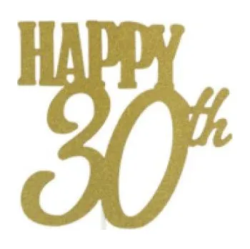 Party dekorace Zápich do dortu šťastných 30 let - Cakesicq