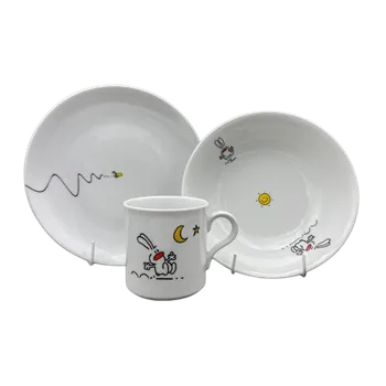 jídelní souprava B&B, Veselá Snídaňová Sada s Králíčkem, 3ks