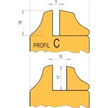 Sada nožů Profil C HL, na vnitřní dveře bez čepování