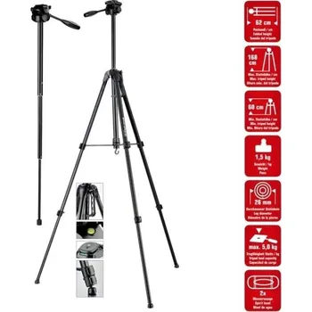 Braun stativ LW 168S (62-168cm, 1500 g, 3-směrná hlava, max.5kg, monopod)