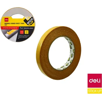 Lepicí páska Lepící páska oboustranná textilní 15mm x 20m DELI EA621