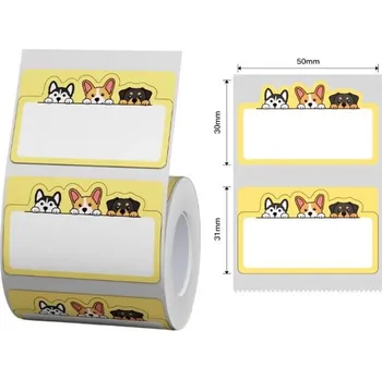 Niimbot štítky T 50x30mm 220ks Pejsci pro B21, B21S, B3, B1S