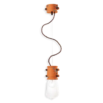 Ferroluce Závěsné retro svítidlo URBAN, v. 26 cm, 1xE27 Barva: Oranžová