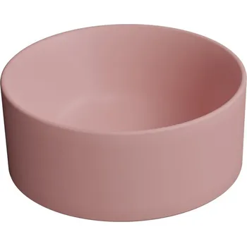 KUBE X keramické umyvadlo na desku, průměr 32cm, blush mat