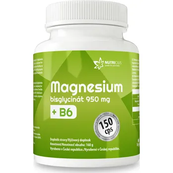 Nutricius Magnesium bisglycinát + B6 150 cps.