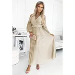 Dámské šaty NUMOCO KLARA 414-8 BÉŽOVÁ unisize