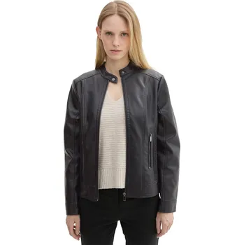 Dámská casual bunda Tom Tailor dámská bunda z umělé kůže 1042921 14482 Černá XXL