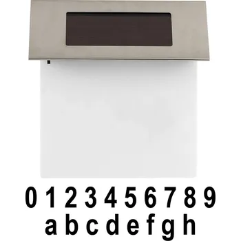 Bodové svítidlo M.A.T. GROUP osvětlení na stěnu solární 18,5x19x5,2cm 4LED nerez/PH