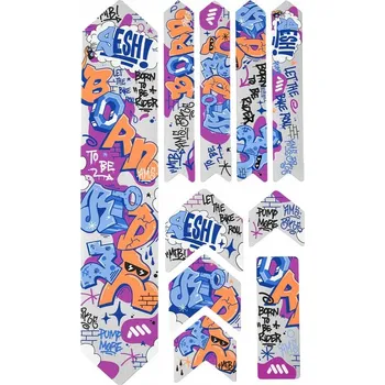 rám kola Samolepky na kolo Ochrana rámu kola MTB AMS - Born to Be Rider Blue