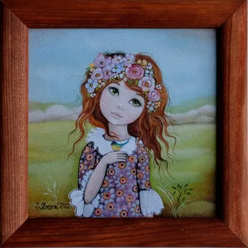 Velikonoční dekorace Zuzana Honsová Holčička a ptáček