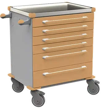 MOBI 01 N vozík zdravotnický, plast ABS, hnědobéžová