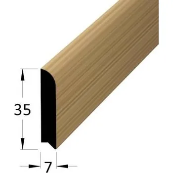 soklová lišta Podlahová - soklová lišta 35x7 dub surový, 2,4m 767