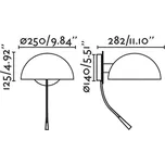 FARO BARCELONA Nástěnné svítidlo Dominica, LED lampa na čtení, matná černá, ocel - Ø nástěnného držáku 14 cm černá matná 1 x 15 W LED (bez) + 1 x 1 W LED (včetně) - Doprava zdarma