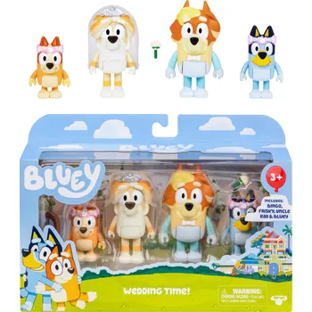 Figurka Bluey Sada figurek Bluey na svatbě 4ks