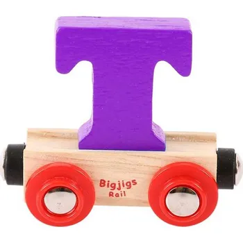 Hračka Bigjigs Rail Vagónek dřevěné vláčkodráhy - Písmeno T, BR120