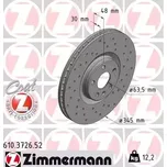 ZIMMERMANN Brzdový kotouč SPORT COAT Z - 345 mm ZIM 610.3726.52