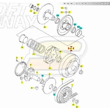 Motor pro motocykl Suzuki Spojkový zvon Burgman 250 03-06 2122014F01