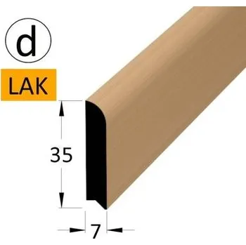 Podlahová lišta NOVÁK Podlahová - soklová lišta 35x7 dýha buk lak, 2,4m 3767