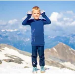 Dětská rostoucí merino mikina Tarua - safírová s jelenem velikost 98-104