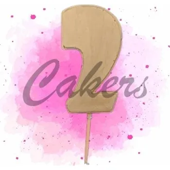 Jedlá dekorace na dort Čokoládové číslo zlaté 2